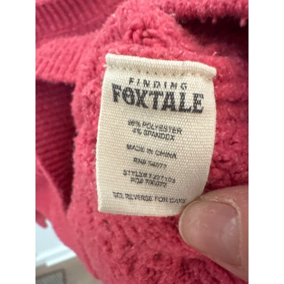 Finding Foxtale Girls Pink Textured Knit Cropped Sweater Size 10 Polyester/Spand - Picture 4 of 4